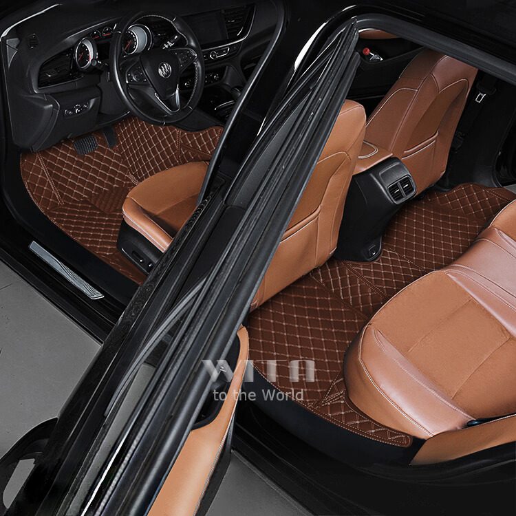 Custom Leather Car Floor Mats For Fiat Barchetta 1996~2005 Fashion